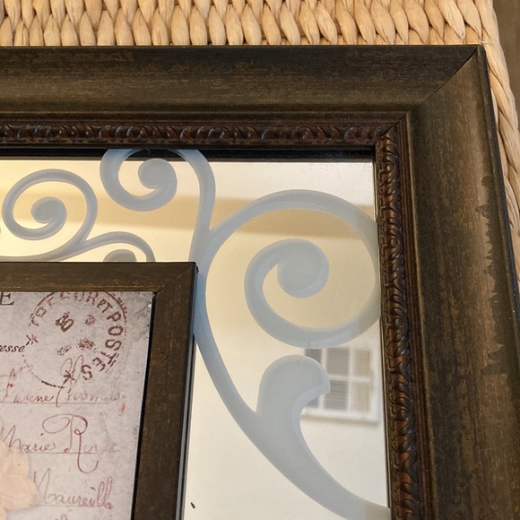 Mirror framed with Floral Picture in Middle Paris - Picture 3 of 9